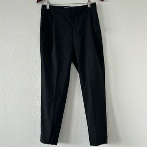 EVERLANE Wool Cropped Pants Sz 0 Tapered Leg Mid Rise Ankle Length